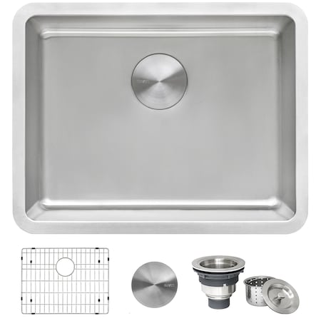 Ruvati 23" Undermount Kitchen Sink 16 Gauge SS Single Bowl RVM5908